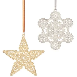 Online The Met Store 2024 Sterling Silver Star and Snowflake Ornament Set