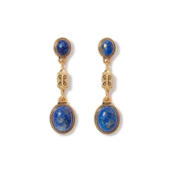 New The Met Store Ancient Gems Multistone Statement Necklace and Triple-Drop Lapis Earrings Set