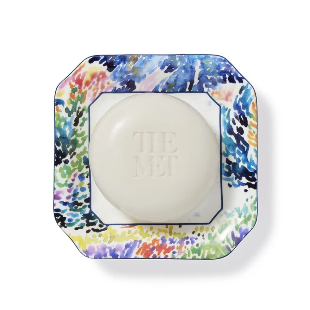 Clearance The Met Store Cross Cap Nègre Scented Soap and Porcelain Dish Gift Set
