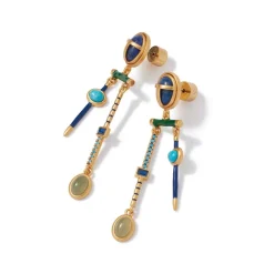 Hot The Met Store Egyptian Heart Scarab Chandelier Earrings