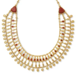 New The Met Store Egyptian Nefer Amulet Red Jasper Collar Necklace