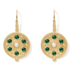 Hot The Met Store Embellished Disc Drop Earrings