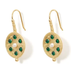 Hot The Met Store Embellished Disc Drop Earrings