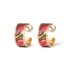 Sale The Met Store Favrile Tulip Enamel Hoop Earrings