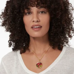 The Met Store Favrile Tulip Enamel Pendant Necklace