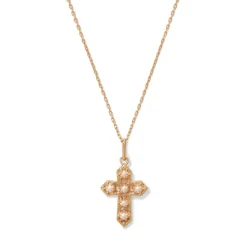 The Met Store Filipino Pearl Cross Pendant Necklace