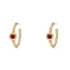 Discount The Met Store Garnet Cabochon Twisted Hoop Earrings