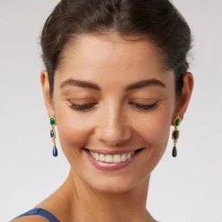 Online The Met Store Japanese Imari Linear Drop Earrings