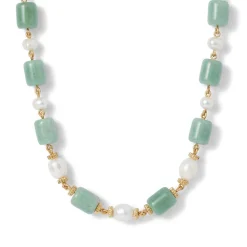 Discount The Met Store Karavas Gems Large-Bead Aventurine and Pearl Necklace