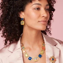 Discount The Met Store Kashan Carpet Square Drop Earrings