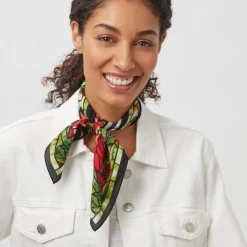 The Met Store Louis C. Tiffany Peonies Silk Neckerchief