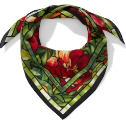 The Met Store Louis C. Tiffany Peonies Silk Neckerchief