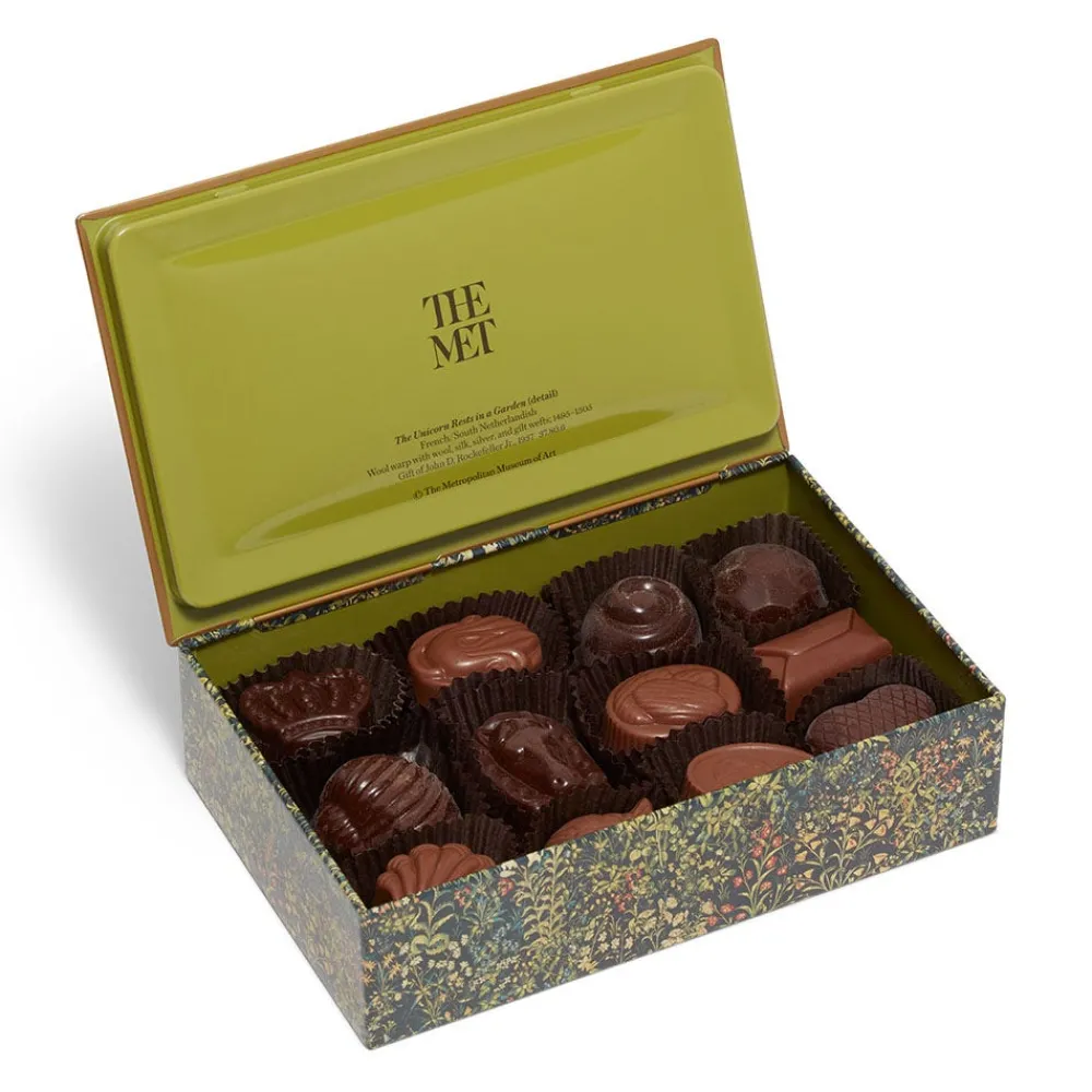 Outlet The Met Store Louis Sherry Unicorn in a Garden 12-Piece Chocolate Tin