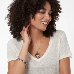 New The Met Store Magnolias and Irises Enamel Bangle