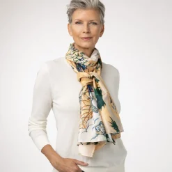 Clearance The Met Store Momoyama Cranes and Flowers Oversize Silk Shawl