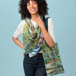 Best The Met Store Monet Blooms Double-Sided Square Silk Scarf