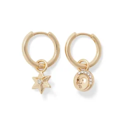 Online The Met Store Moon and Star Hoop Earrings
