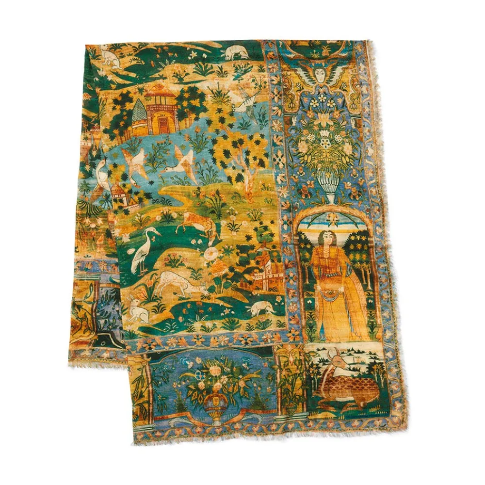 Best The Met Store Persian Pictorial Textile Oversize Oblong Scarf