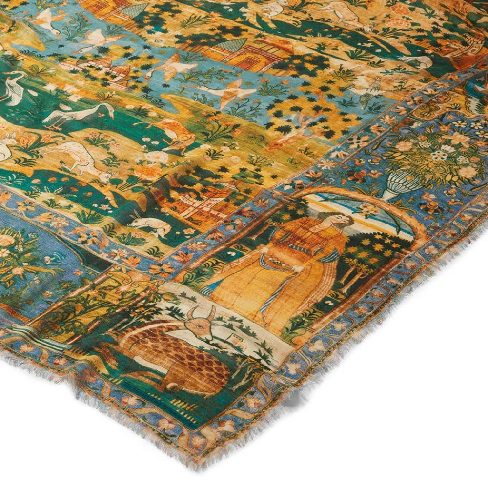 Best The Met Store Persian Pictorial Textile Oversize Oblong Scarf