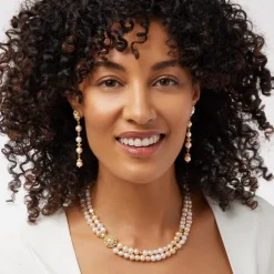 Sale The Met Store Philippine Pearl Double-Strand Necklace and Linear Drop Earrings Set