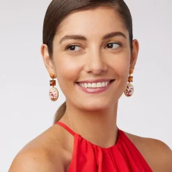 Outlet The Met Store Qing Bottle Lotus Pond Drop Earrings