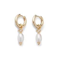 Clearance The Met Store Royal Tudor Small Hoop Earrings with Pearls