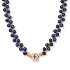 Online The Met Store Spanish Baldric Lapis Braided Necklace and Elongated Drop Earrings Set