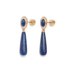 The Met Store Spanish Baldric Lapis Elongated Drop Earrings