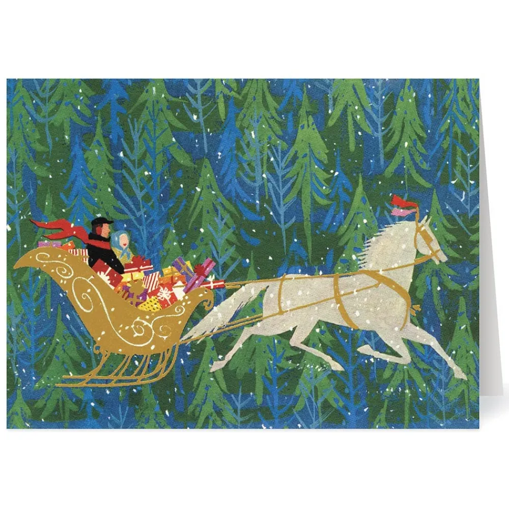 Clearance The Met Store Tait: Sleigh Ride Through the Forest Holiday Cards