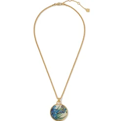 The Met Store Van Gogh Irises Enamel Pendant Necklace