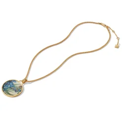 The Met Store Van Gogh Irises Enamel Pendant Necklace