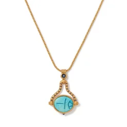 Hot The Met Store Wedjat Eye Scarab Spinning Pendant Necklace