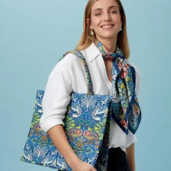 New The Met Store William Morris Peacock and Dragon Square Silk Scarf