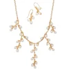 Discount The Met Store Willow Catkins Pearl Bib Necklace and Drop Earrings Set