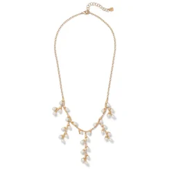 Discount The Met Store Willow Catkins Pearl Bib Necklace and Drop Earrings Set