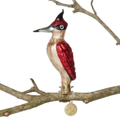 New The Met Store Woodpecker Glass Ornament